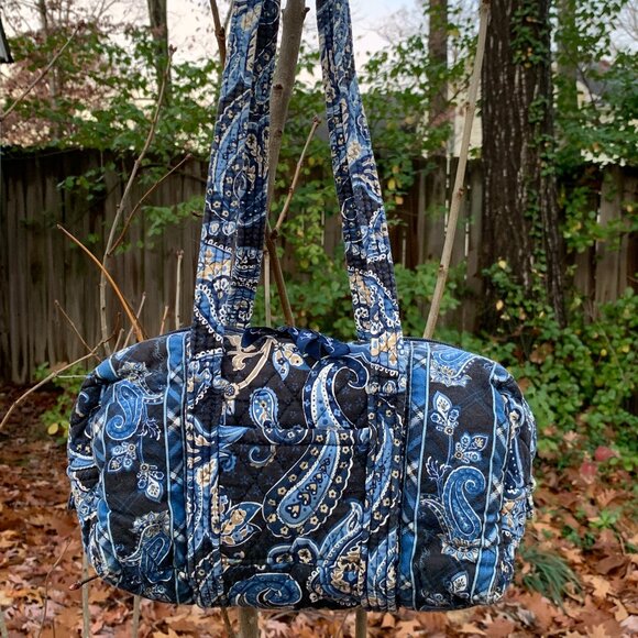Vera Bradley Mini Duffle Bag in Windsor Navy - Picture 1 of 6